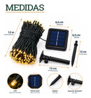 Luces navidad panel solar 100 led