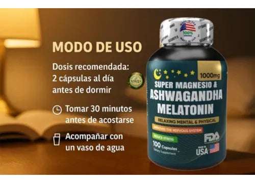 SUPERMAGNESIO Y MELATONIN + ASHWAGANDHA